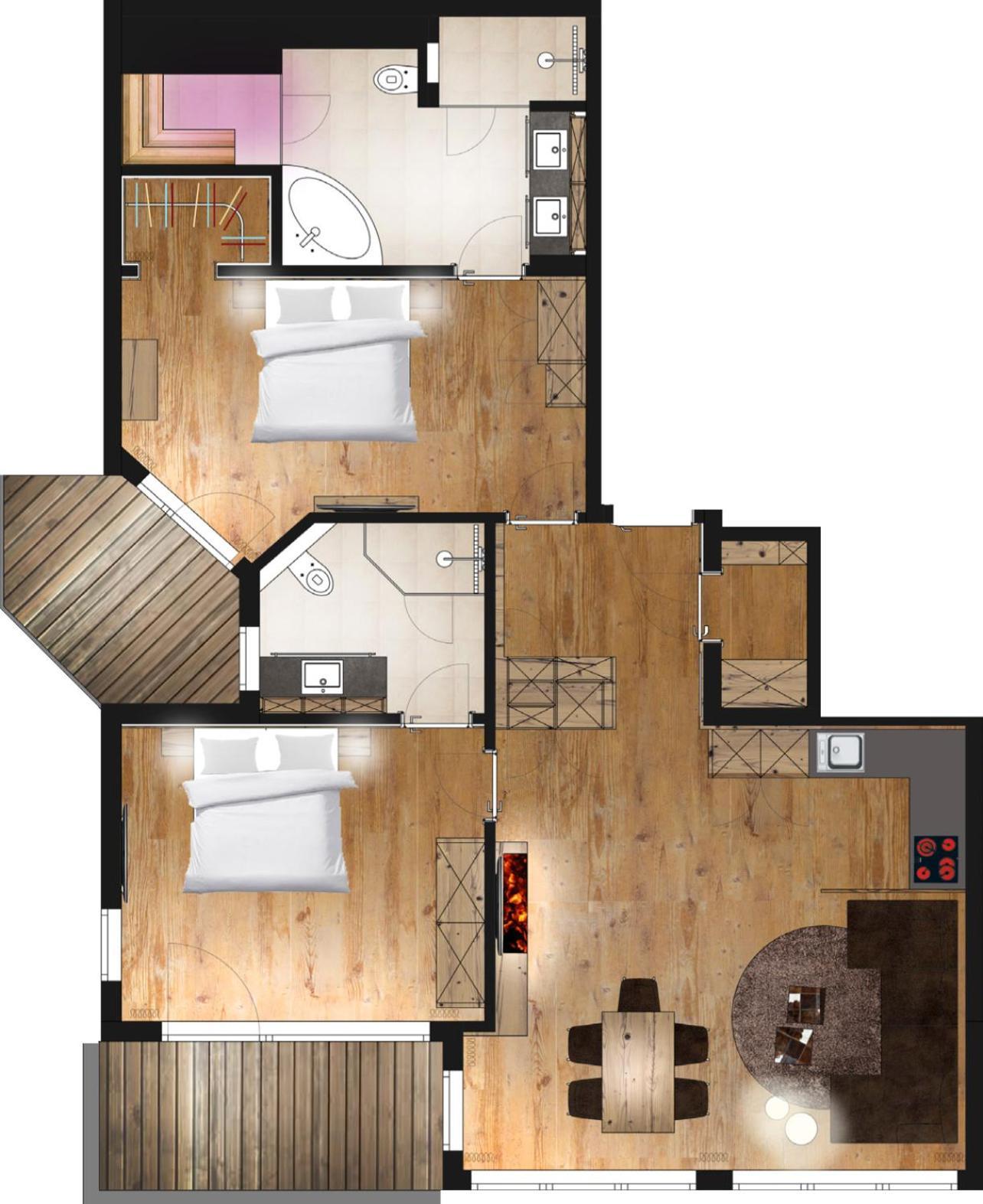 Superior Apartment mit Sauna